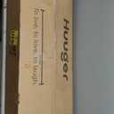 Huuger Computer Desk, 55 Inch Home Office Desk, Gaming Writing Work from Home Study Desk, Large Legroom, Sturdy Metal Frame, Modern Simple, Black