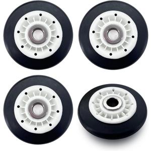 Dryer Drum Roller 4581EL3001E - Replacement Part Fit for l-g & ken-more Dryers, Heavy-Duty Rubber & Metal, Reduces Noise, Enhances Efficiency, Easy to Install (Pack of 4)