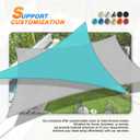 TANG 10' x 10' x 14' Sun Shade Sail Right Triangle Shade Canopy Patio Cover UV Block Permeable Cloth Fabric for Pergola Backyard Porch Deck Garden Carport Awning Outdoor Activity, Grey