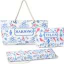 Capoda 3 Pcs Empty Mahjong Bags Set for Tiles and Racks, 24x13x4.7 Inch American Mahjong Carrying Tote, Tiles Bag, Racks and Pushers Drawstring Sleeve for Enthusiasts Party Travel Supplies, Case Only