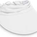 Wallaroo Hat Company Womens Aqua Sun Visor  UV Sun Protection, Water Friendly, Packable Design, Adjustable, Medium Size (White)