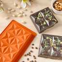 2 PCS Silicone Dubai Chocolate Bar Molds, 1 Inch Deep Stuffed Bar Mold Thick Large Slilicone for Filling Pistachio Chocolate Bar