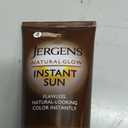 Jergens Natural Glow Instant Sun Tanning Moisturizer + Bronzer, Lightweight Sunless Tanning for Natural-Looking Color, Deep Bronze, 6 Oz