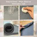 Washer and Dryer Covers for the Top - 27''x 27'' Silicone Protector Mat for Washing Machine Countertop - Non-slip Rubber Waterproof Dustproof Ideal for Laundry Kitchen - Gray 2 Pack