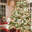 HOME LIGHTING 66ft Christmas Decorative Mini Lights, 200 LED Green Wire Fairy Starry String Lights Plug in, 8 Lighting Modes, for Indoor Outdoor Xmas Tree Wedding Party Decoration (White)