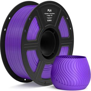 ELEGOO PLA Filament 1.75mm Purple 1KG, 3D Printer Filament Dimensional Accuracy +/- 0.02mm, 1kg Spool(2.2lbs) Fit Most FDM 3D Printers