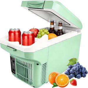 Iceblue Small Electric Cooler, 8 Liter /11 Cans Car Refrigerator - Green