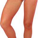 ToBeInStyle Women's Spandex Seamless Glittery Fishnet Pantyhose Tights Hosiery (Red)