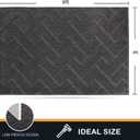 PURRUGS Easy Care Area Rug 4ft x 6ft, Non-Slip Machine Washable Entry Rug, Dog Door Mat, Stain Resistant Accent Rug for Hallway, Bedroom, Living Room and Mudroom, Charcoal, 48" X 72"