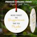 OASSIE Christmas Thank You Gifts for Women - Ceramic Christmas Ornaments 2025 for Tree Decorations - Appreciation Retirement Gifts for Women Boss Coworker Teacher Nurse Friend (White - Difference Gold)