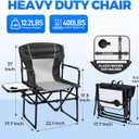 2 Pack Oversized Camping Chair Directors Chairs with Side Table