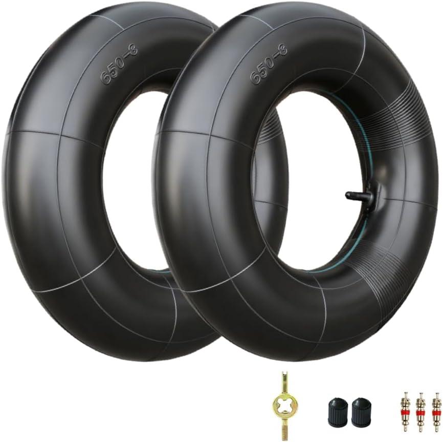 2-Pack Heavy Duty 16x6.50-8 Inner Tubes-TR13 Straight Valve Stem Premium Rubber Universal Replacement for Golf Cart,Lawn Mower, ractor, ATV,Snow Blower,Garden Trailer,Fit 16x7.50-8,16x650-8,16x750-8
