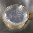 R-kay 100 Pack 10 Inch Clear Plastic Plates For Wedding - Hammered Gold Rimmed Sturdy, Durable Gold Plastic Plates For Party - Bulk Disposable Plates For Weddings