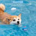 Nobleza Tennis Balls for Dogs 12 Pack, 2.5in Durable Bouncy Floatable Squeaky Tennis Balls for Dogs for Fetch & Exercise, Training Interactive Natural Rubber Squeaky Dog Ball for Small Medium Dogs