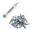 30 pcs Molly Bolts, Metal Drywall Anchors, Heavy Duty Zinc Plated Steel Molly Bolt (M4-32)