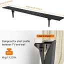 Bracwiser Plus No Drill TV Top Shelf 35.43 inch Wide for Thin Monitor TV Top Mounting Bracket Platform Holds Speaker, AV Receiver, Media Box, Game Console and More (CS106XLMINI)