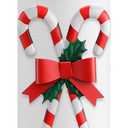 Honeydak Candy Cane Christmas Paper Towel Holder Metal Christmas Kitchen Decor Bathroom Accessories Rustic Candy Cane Dispenser Kitchen Paper Holder Stand for Countertop Toilet Home