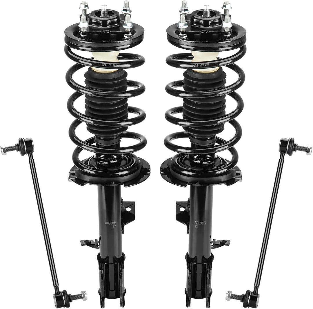 Front Strut Assembly & Sway Bar Links for 2005-2012 Ford Escape, 2005-2011 Mazda Tribute, Mercury Mariner, Shock Absorber & w/Coil Spring Replace 171594 171593 4PCS (05-11 - Front Struts w/ Sway Bar)