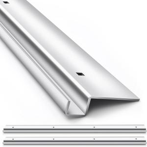 2 Pcs 10ga Steel Ramps Bracket for 48" x 4" Heavy Duty Trailer Ramps Attaching Lip Mounting Channel Ramp Ends for Trailers Tailgates Trunk Beds