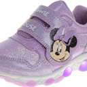 Josmo Girls Minnie Mouse Sneaker (Little Big Kid), Purple, 9 Toddler