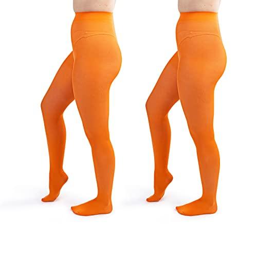 Silky Toes Women's Opaque Tights 1 or 2 Pairs -Black White And Colored Tights for Women C