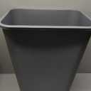 Amazon Basics Lightweight Rectangular Commercial Office Wastebasket, 10 Gallons, Grey