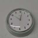 La Crosse Clock 9.5-inch Retro Diner Light Pistachio Green Silent Sweep Quartz Clock - 404-3024PH