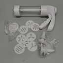 Cookie Press Gun White - Spritz Cookie Press Kit with 12 Discs & 6 Piping Tips | Perfect for Thanksgiving Christmas, Baking & Cake Decorating