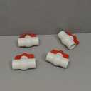 1-1/4" PVC Ball Valve Slip Socket Quarter Turn Red T-Handle Water Pipe Shut Off Valve (Pack of 4) (1.25 Inch)