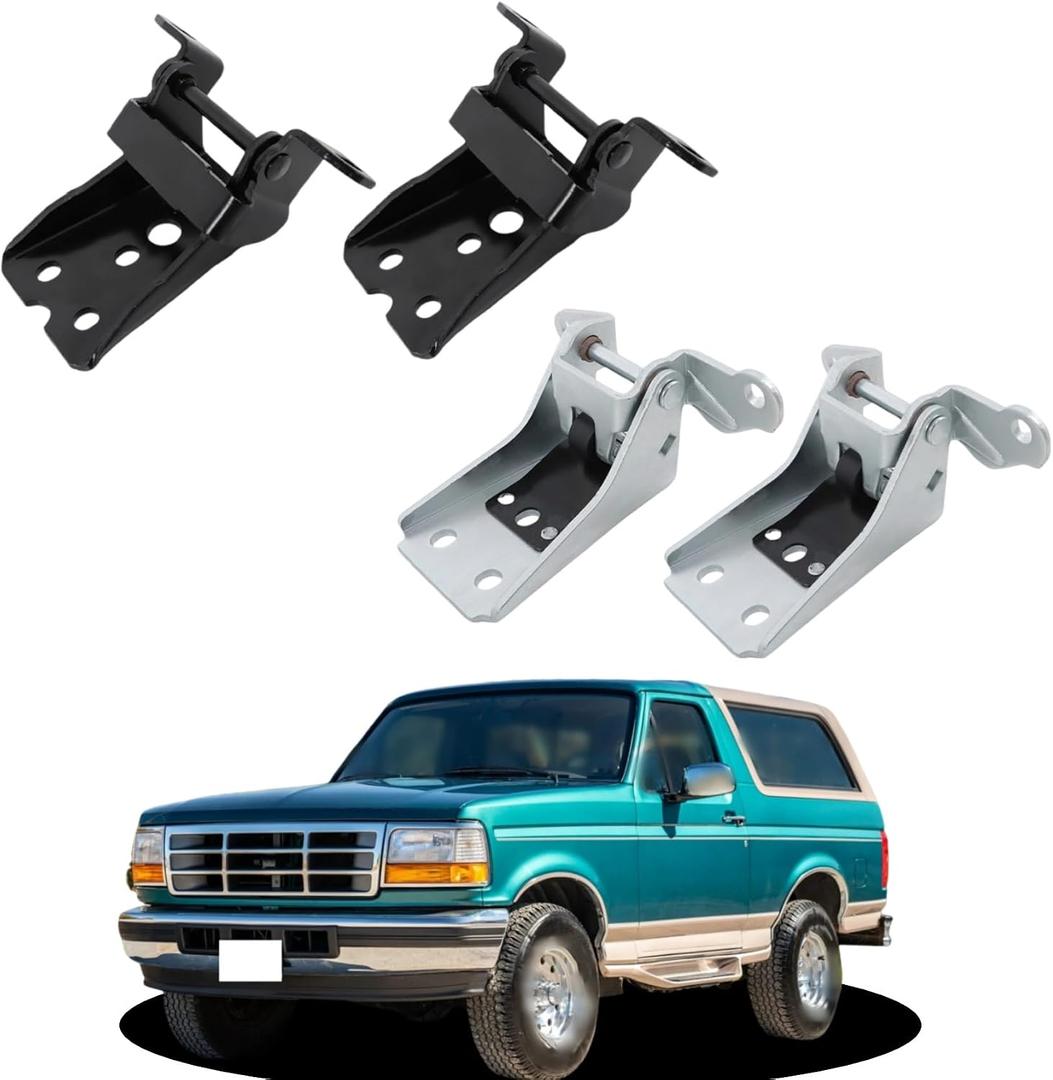 labwork 4PCS Door Hinge Upper Lower Left Right Side Replacement for Bronco F150 F250 F350 1980-1997 E9TZ1522800A E8TZ1522810A