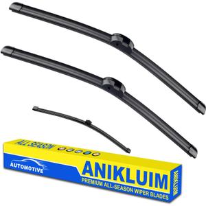 ANIKLUIM 26"+26" Wiper Blades with 14" Rear Wiper Blade Set Replacement for 2011-2017 Porsche Cayenne Volkswagen Touareg Windshield Wipers Original Factory Quality (Pack of 3)
