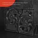 A-Premium Engine Radiator Cooling Fan Assembly Compatible with Select Ram Models - ProMaster 1500 2500 3500, 2014-2023, 3.0L/3.6L - Withouy Air Conditioning