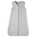 DaysU Baby Sleep Sack with Plush Dots 0-6 Months, 2.5 TOG Sleeveless Baby Wearable Blanket with 2-Way Zipper, Sleeping Bag for Infant Newborn, Grey (Small)