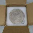 Natural Marble Coasters Set of 4, Round Travertine Coasters 4 Inch, Modern Gray Stone Coaster, Vintage Drink Coaster for Home Decor, Coffee Table, Office