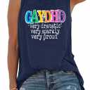 Pride Shirts for Women Pride Month Rainbow Graphic T-Shirt Pride Tank Top LGBTQ Equality Shirts (Blue, XXL)