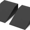 StrongTek Yoga Foam Wedge Blocks (Pair) Soft Wrist Wedge, Supportive Foot Exercise Accessories, Balance, Strength, Stretch, Pilate, Fitness, Squat, Pushup, Plank, EVA Riser Block (6"-Standard (BLACK))