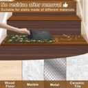 Floral Stair Treads for Wooden Steps Non-Slip 8"X30" 15PCS Flower Stair Carpet Rubber Backing Stair Runner Reusable Stair Rugs Indoor Safety Stair Mats for Elders Kids Dogs Green