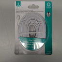 Power Gear Telephone Line Cord, 50 Feet, Phone Cord, Modular Jack Ends, Works for Phone, Modem or Fax Machine, for Use in Home or Office, White, 76530