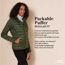 Amazon Essentials Women's Lightweight Long-Sleeve Water-Resistant Packable Puffer Jacket, Black, X-Large