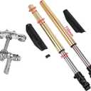 Complete 45mm/48mm Front Fork Shocker and Triple Clamp Handlebar Riser Set for Dirt Pit Pro Trail Bike Motocross Upside Down Shocker 110cc 125cc 150cc