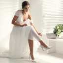 DREAM PAIRS Women's Closed Toe High Heels Dress Pointed Toe Wedding Pump Shoes (White, M)