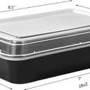 150 Pack Meal Prep Plastic Food Storage Containers With Lids 28 oz 1 Compartment Black Rectangular To Go Lunch Prepping Boxes BPA-Free Microwavable Freezer Safe Stackable (Formerly FULING), 18 inches x 18 inches x 18 inches