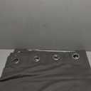 NICETOWN Blackout Kitchen Tiers Window Valances for Living Room - Thermal Insulated Blackout Grommet-Top Short Curtains for Cafe Store/Basement (Grey, 2 Panels, 52W by 18L with 1.2 inches Header)