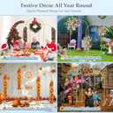 Antizz Arch Backdrop Stand,7.2FT, 6.6FT, 6FT Set of 3 Metal Gold Balloon Arch Stand Kit Wedding Arch Stand for Baby Shower Birthday Party Event Decoration Garden Floral Balloon Arch with Base