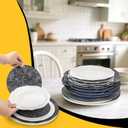 Jucoan Set of 80 Felt Plate Dividers, 5/7.5/10.5 Round Thick Soft Felt Plate Dish Separator Protectors for Porcelain, China, Dishes & Saucers Stacking and Package, Grey, 3 Sizes