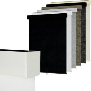 Blackout Roller Shades Blinds for Windows, Free-Stop Cordless Roller Shades with Valance, Thermal Insulated Fabric Window Blinds UV Protection for Home, Bedroom, White, 35" W x 72" H