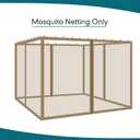 Wonwon Outdoor Gazebo Canopy 4-Panel Screen Walls with Zipper - Mosquito Netting for 10' x 12' Gazebo (Khaki)