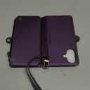Defencase Compatible with iPhone 17 Case Wallet with RFID Blocking Card Holder for Women and Men, Fashion PU Leather Magnetic Snap Flip Zipper Strap Wallet Phone Case for iPhone 17 6.3", Purple