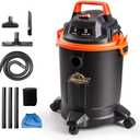 Armor All VO405P 0901 4 Gallon Wet/Dry Vac 2.0 Peak HP Shop Vacuum with Nozzles & Brush,Black/Orange