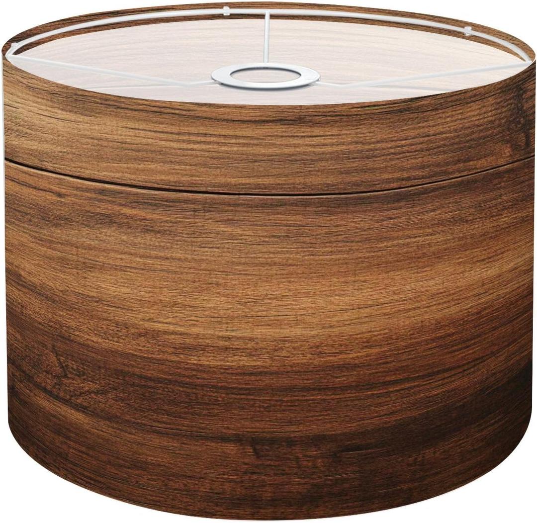 LampShade 1Pack Wooden Wood Texture Brown wood texture coming from natural tree wooden Lamp shades for Table Lamps, Floor Lamps, Diy Pendant Light HD Printing Replacement LampShades House Decor (Multi1)